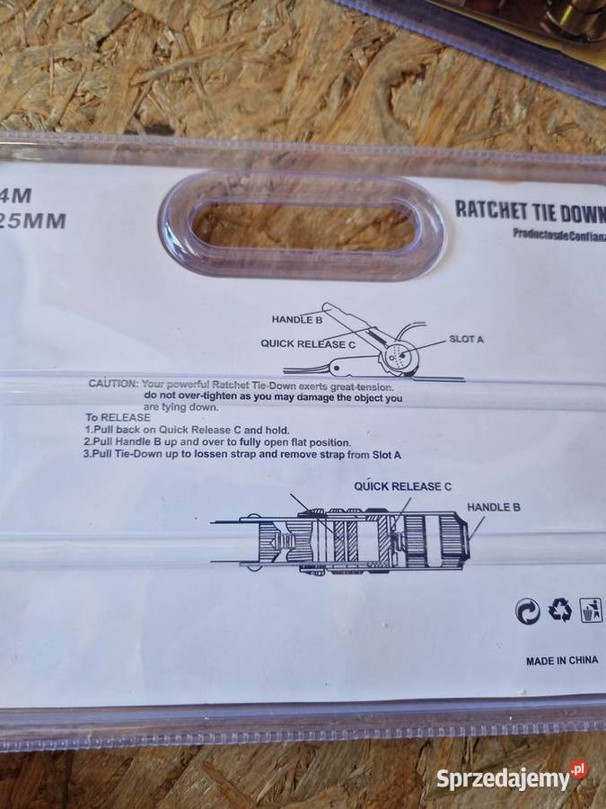 Pasy mocujące bagaż z napinaczem 2 komplet 5 m wielkopolskie Głogowa sprzedam