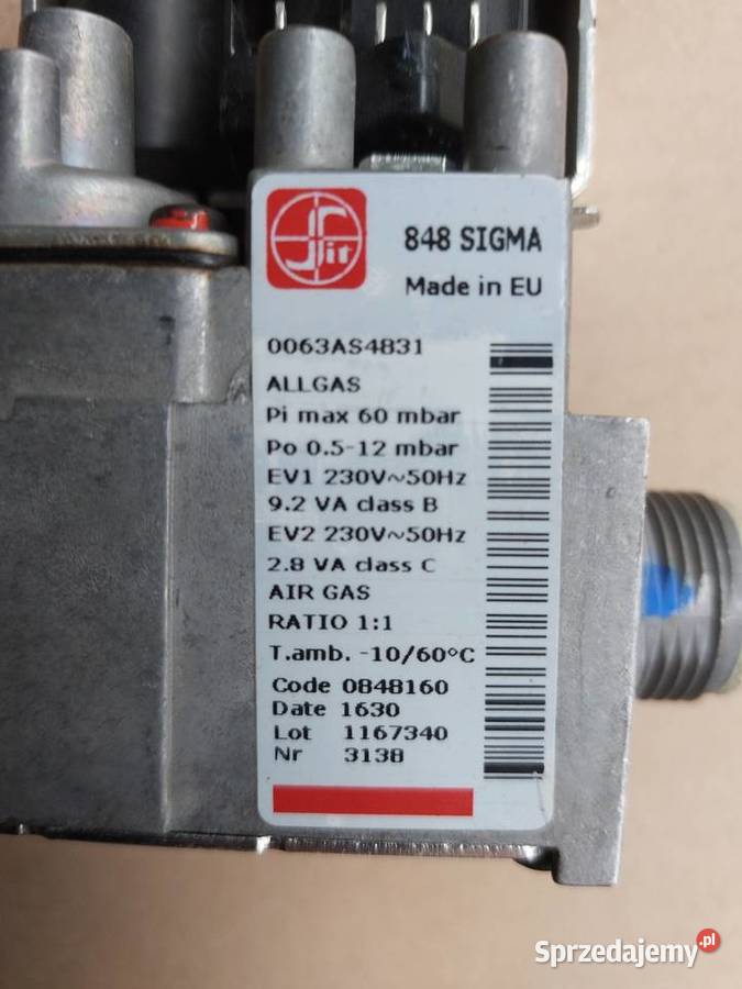 Zawór gazowy 848 sigma wiessman buderus małopolskie