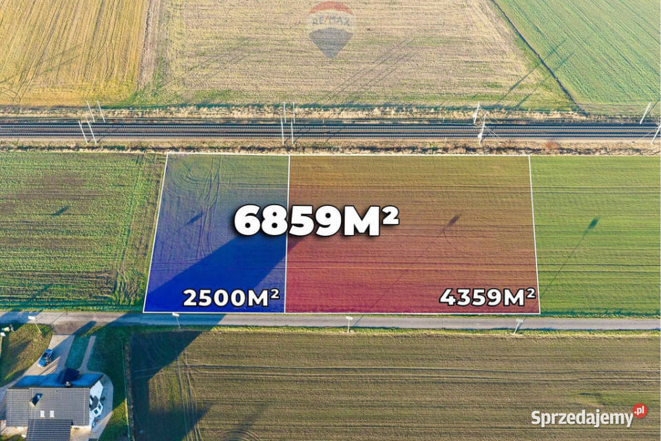 Dwie działki 6859 m w pobliżu Legnicy Siedliska