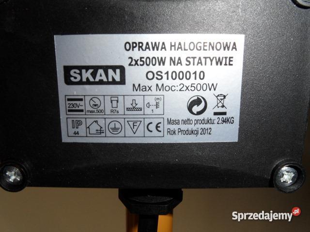 LAMPA HALOGENOWA NA STATYWIE 2X500W Oświetlenie Krotoszyce sprzedam