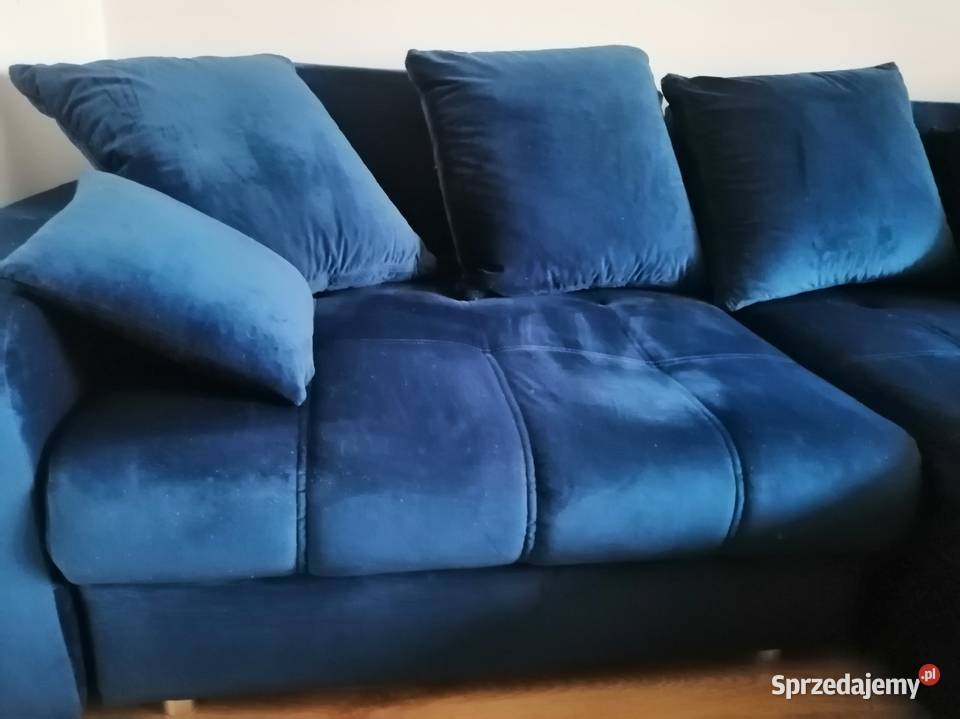 Narożnik z funkcją spania aksamit Warszawa
