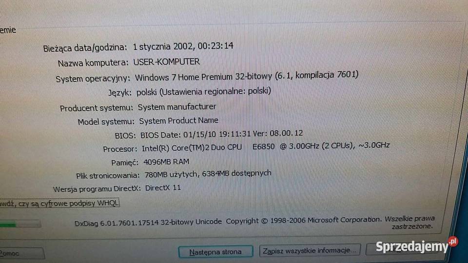 Zestaw komputer monitor PC C2D 8800 GT 4 GB RAM Pozostałe mazowieckie Warszawa