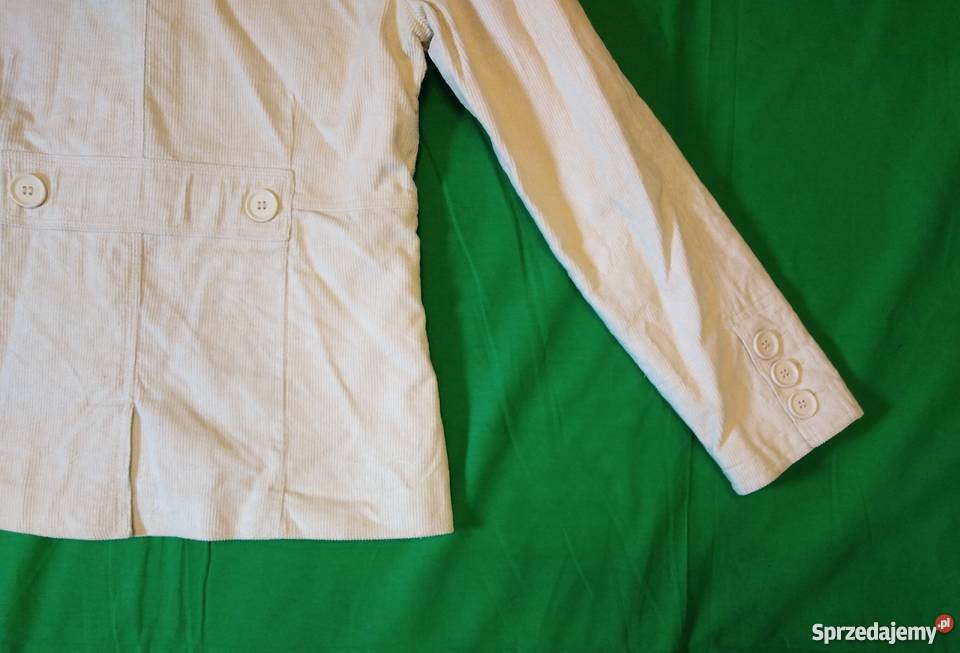 Wygodny jasny prążkowany bawełniany żakiet Warszawa