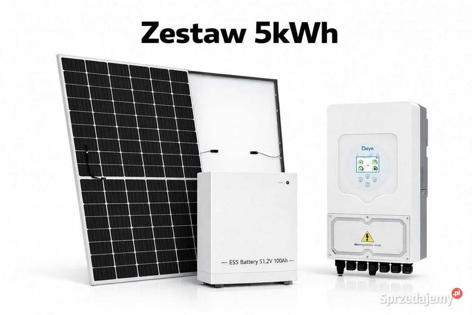 Zestaw budżetowy 5kWh LV panele inwerter 1 faza