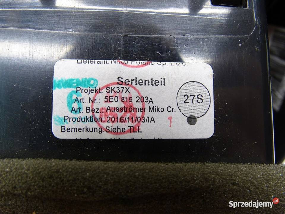 KRATKA NAWIEWU WLOT OBUDOWA TUNELU TYŁ TYLNY