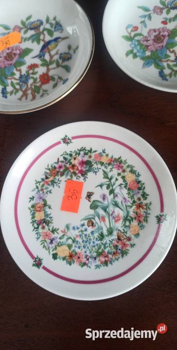 Mały talerzyk Aynsley Pembroke Z ptaszkiem na Porcelana i szkło Gdańsk