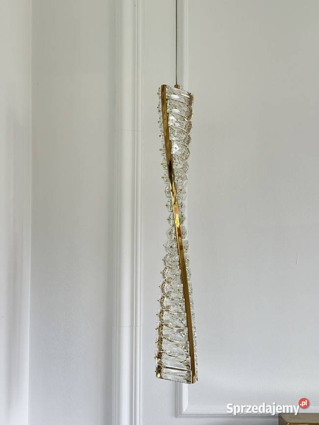 Żyrandol kryształowy nowoczesny złoty CRYSTAL XS Warszawa