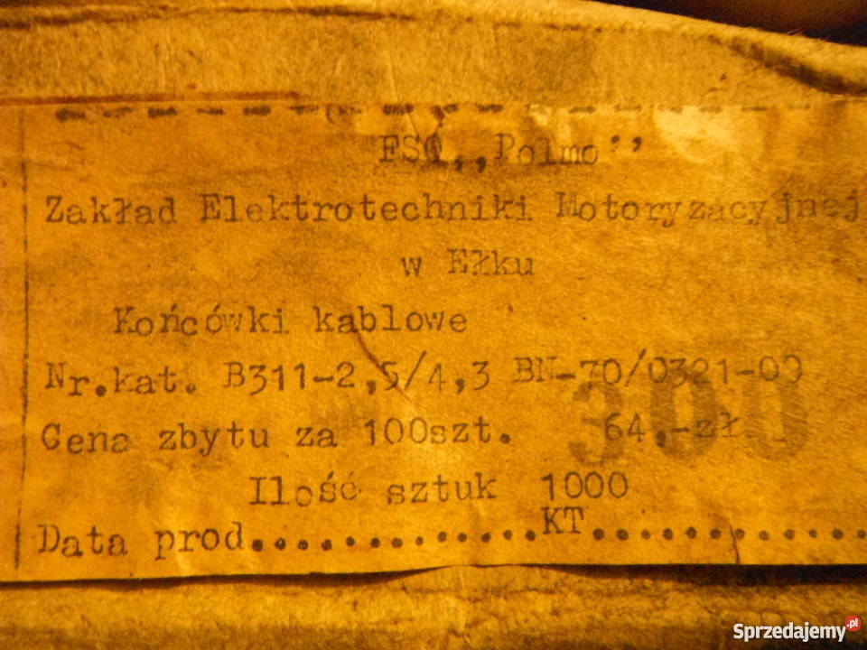 Końcówki kablowe miedziane cynowane Typ B311 i Barak