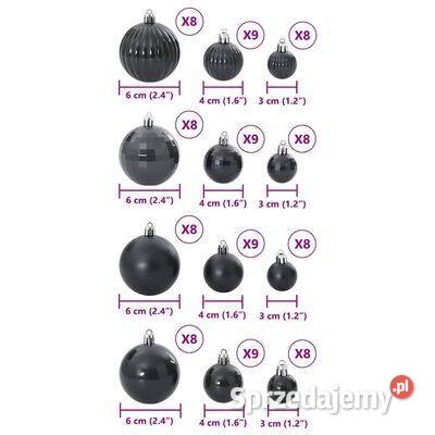 vidaXL Bombki świąteczne 100 czarne 346 Warszawa sprzedam