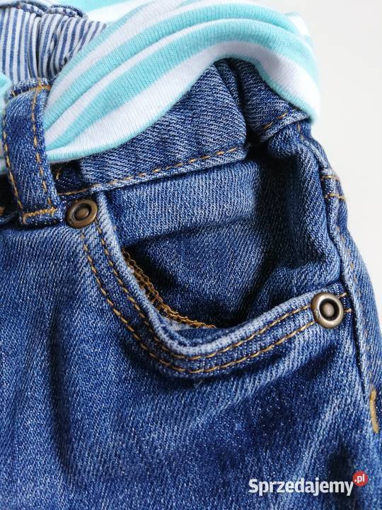 Jeansy skinny dziewczynki HM z kokardką 68 dziewczynka Spodnie Katowice sprzedam