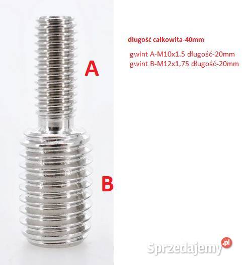 SZPILKA REDUKCYJNA M10 NA M12 dł40mm Trześniów