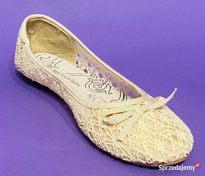 Przewiewne beżowe damskie baleriny rozmiar 38 Żyrardów sprzedam