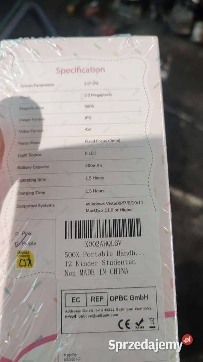 Przenośny cyfrowy mikroskop kieszonkowy dzieci z Pozostałe Książ Wielkopolski