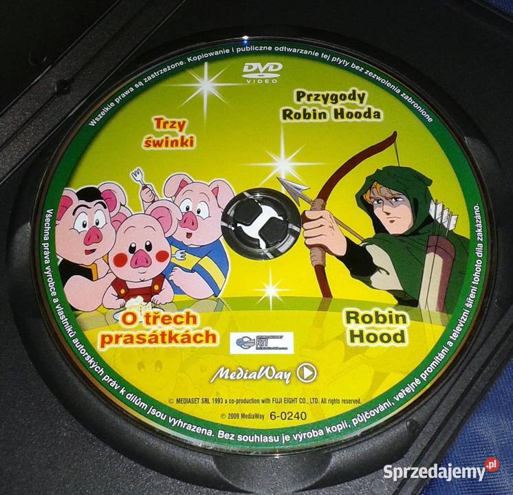 Bajki Trzy świnki Przygody Robin Hooda płyta DVD Chełm