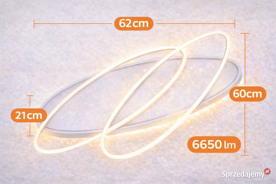 Lampa sufitowa LED 6650 lm 76W z pilotem Dom i Ogród Gliwice