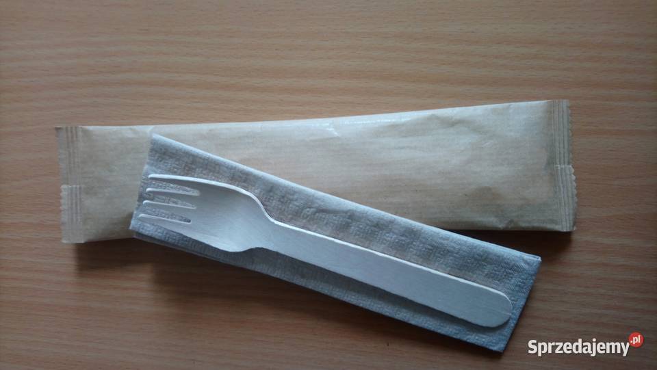 Zestaw łyżka widelec nóż serwetka sztućce czarne