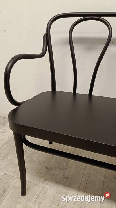ławka z oparciem gięty buk czarna model Thonet Dom i Ogród łódzkie Radomsko