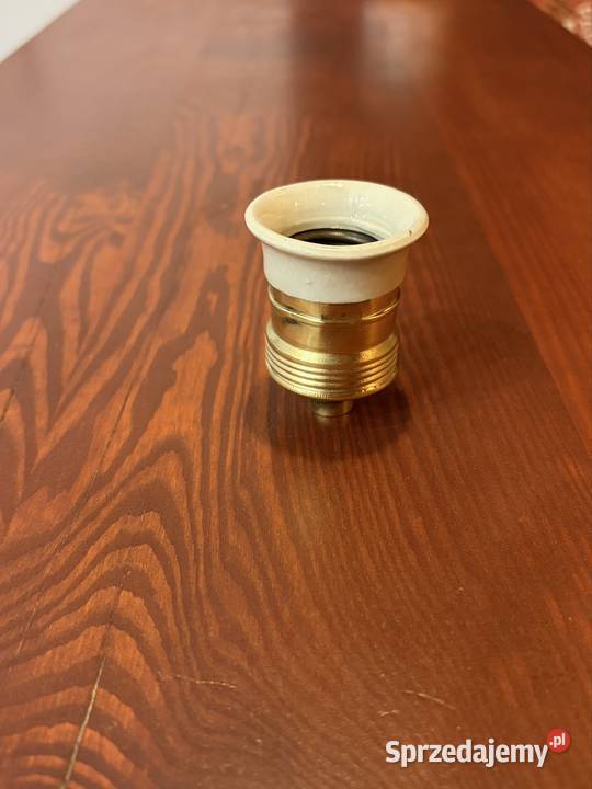 Stara przedwojenna oprawka mosiężna gwint E27 i śląskie