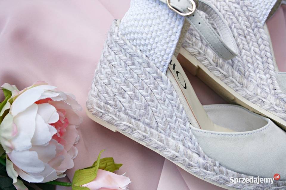Espadrylle na koturnie ze skóry rozmiary 37 do wielkopolskie Poznań