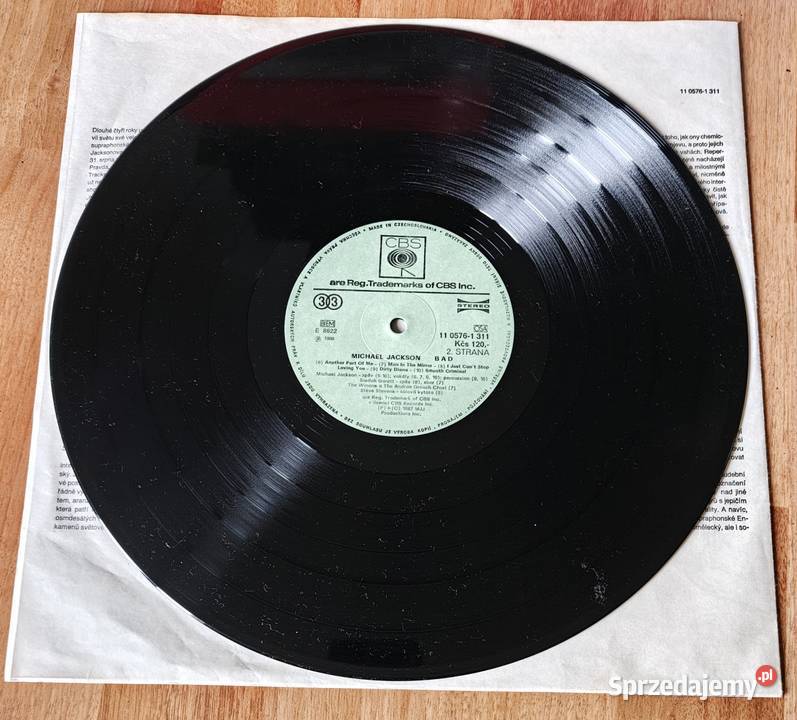 Michael Jackson Bad CBS Supraphon 1989 Płyty i kasety małopolskie Kraków