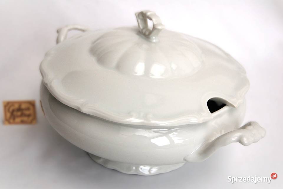 Porcelanowa waza na zupę Tielsch Wałbrzych biała Lublin