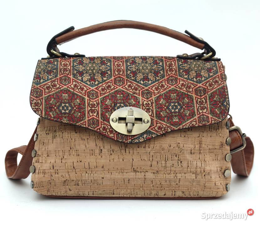 Listonoszka korkowa z klapą ELENA korek Listonoszka