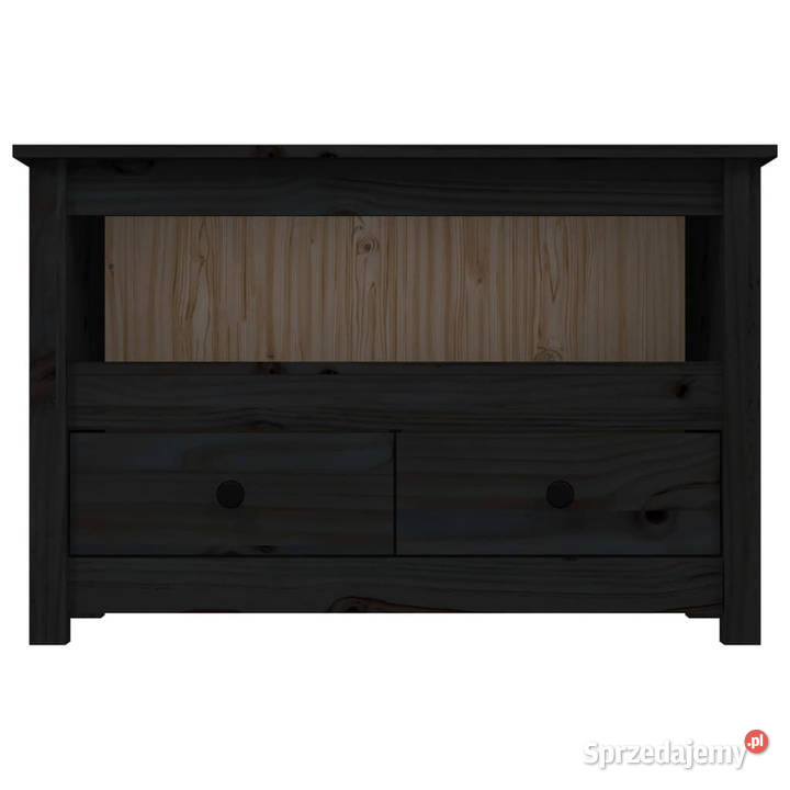 Szafka pod TV czarna 79x35x52 lite drewno RTV Warszawa