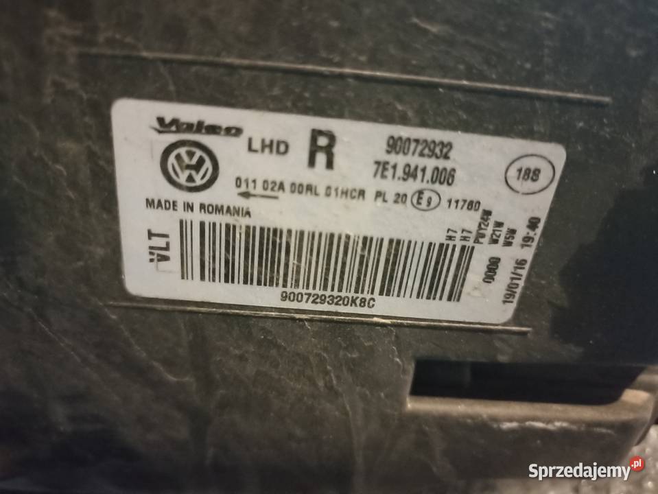VW T6 caravelle lampy przód LP opolskie Zalesie Śląskie
