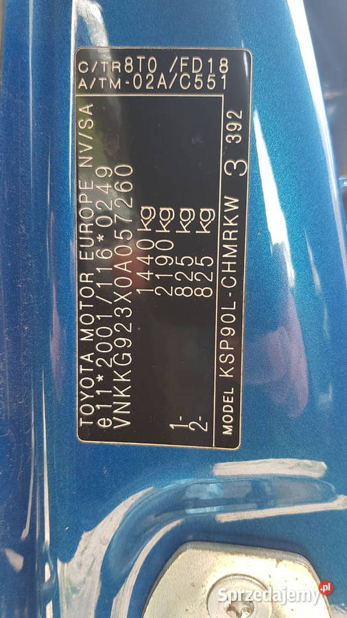 TOYOTA YARIS 10 2007 USZKODZONA manualna sprzedam