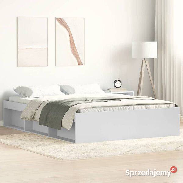 vidaXL Rama łóżka biała 150x200 King Warszawa