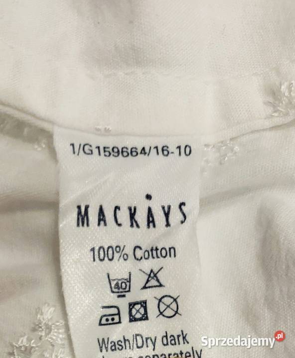 Biała bawełniana bluzka bez rękawów z haftem dolnośląskie Wrocław sprzedam