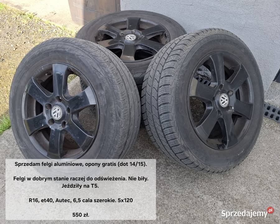 felgi aluminiowe stalowe vw transporter 5x120 Kaczory
