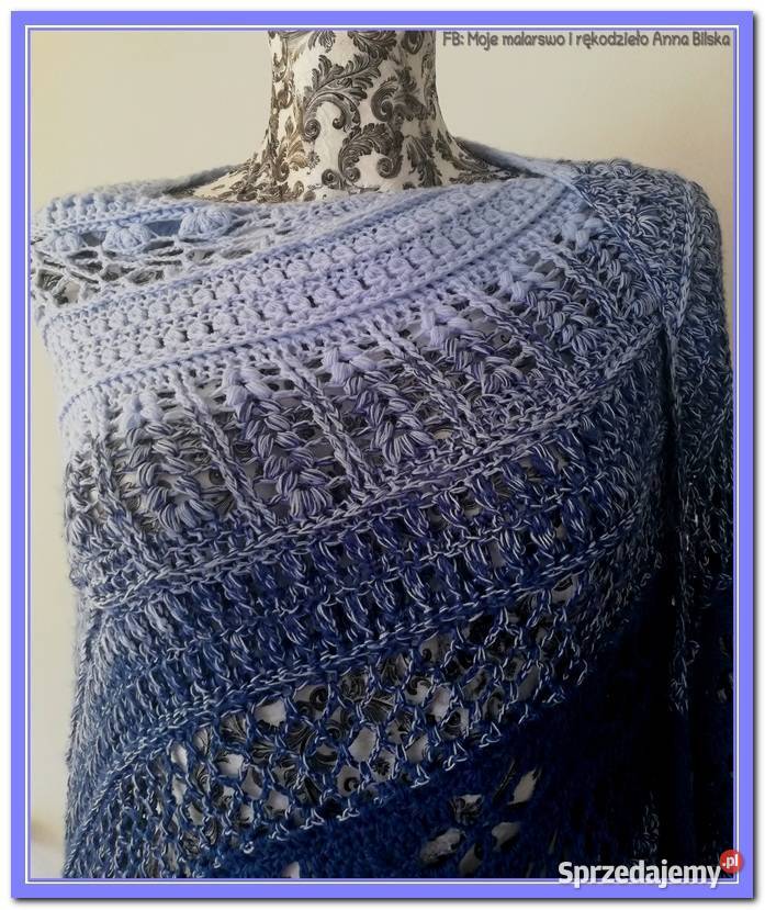 Chusta Ombre rękodzieło na szydełku NOWA Skarżysko-Kamienna