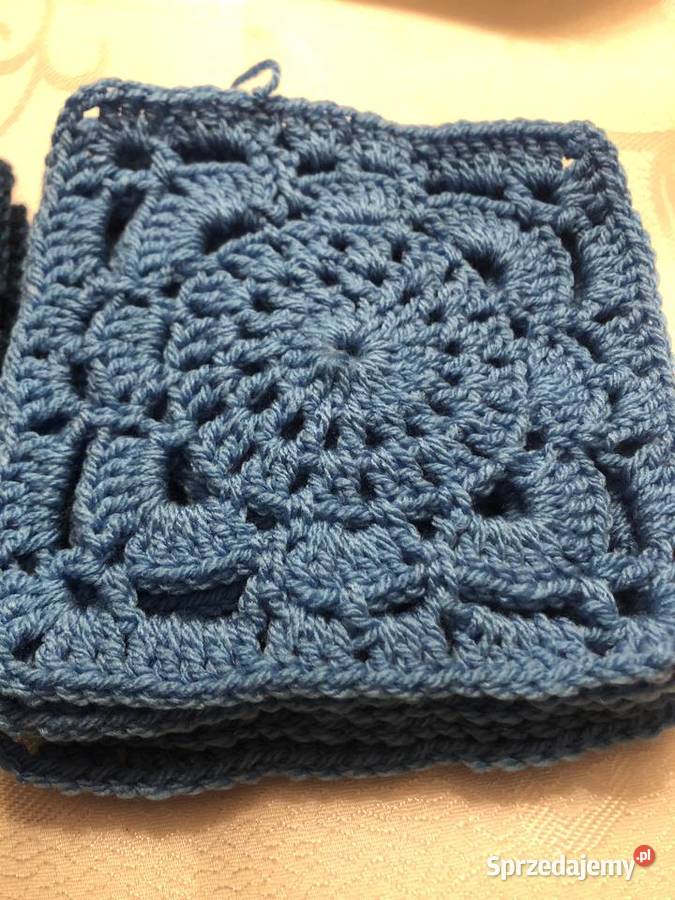 kwadrat babuni pled poduszka rękodzieło szydełko mazowieckie Zegrze