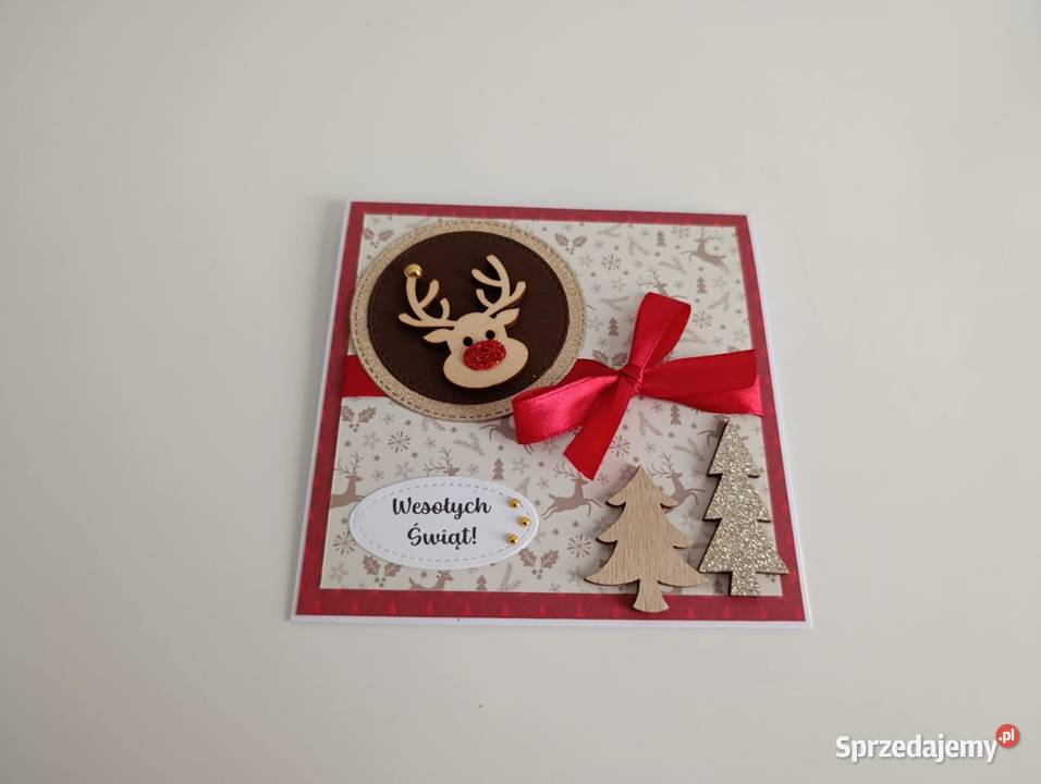 Kartka ręcznie robiona handmade świąteczna Boże łódzkie Łódź