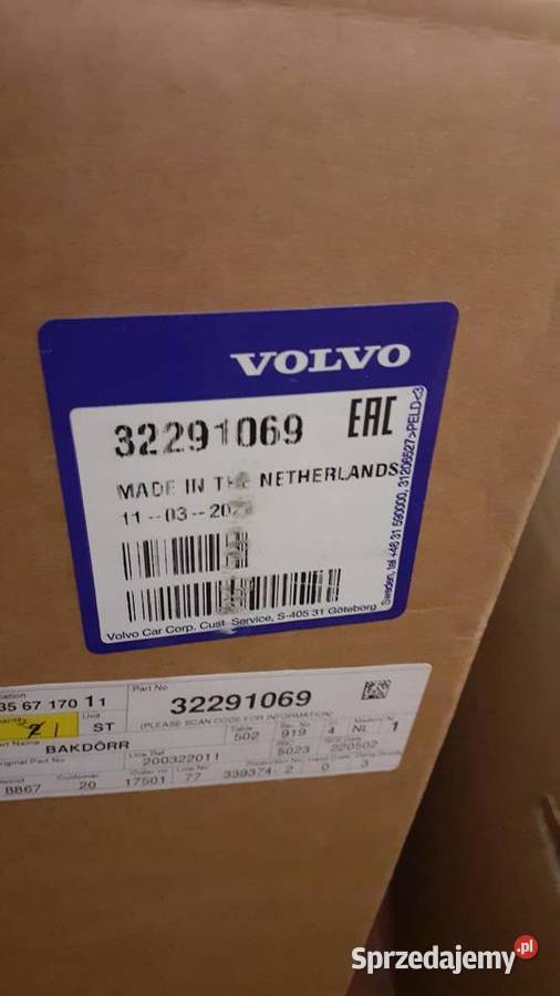 VOLVO S60 drzwi tylne prawe oryginal OE 32291069 Bielany Wrocławskie