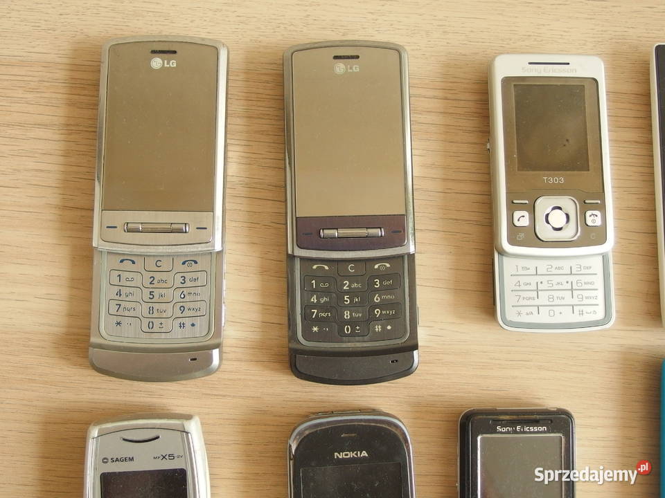 9 sztuk stare retro telefony GSM Mikołów