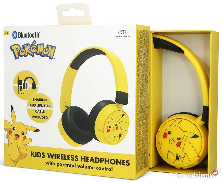 Pokemon Pikachu Słuchawki Nauszne Bezprzewodowe małopolskie Mogilany