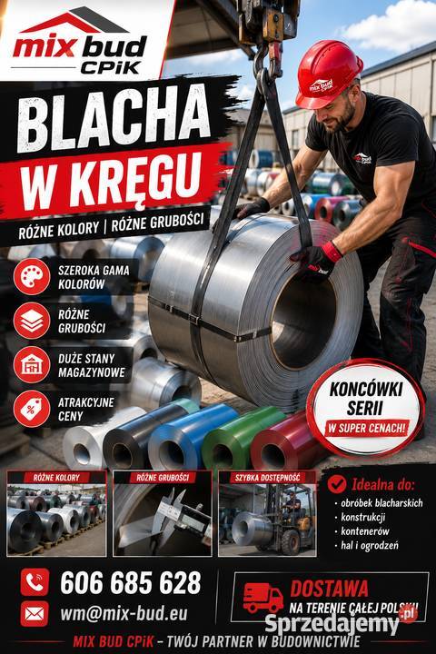 Blacha prosta w kręgu różne grubości super Oborniki