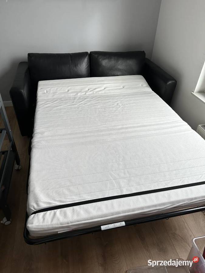 Sofa rozkładana czarna 2osobowa Gdańsk