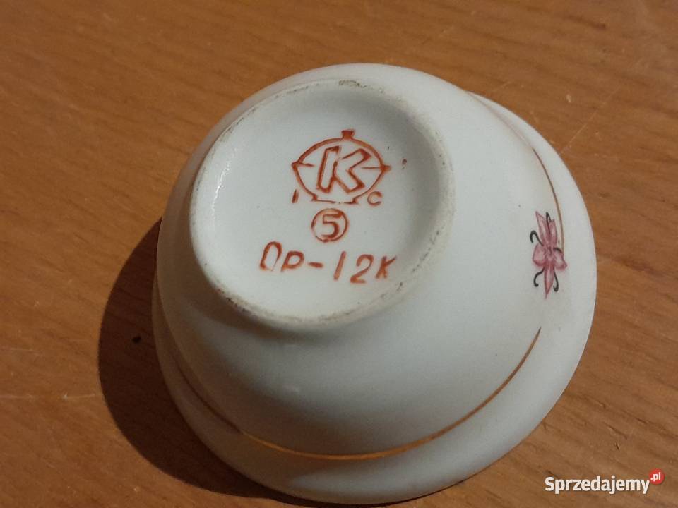 Stara porcelana maleńka miseczka spodek śląskie Dąbrowa Górnicza