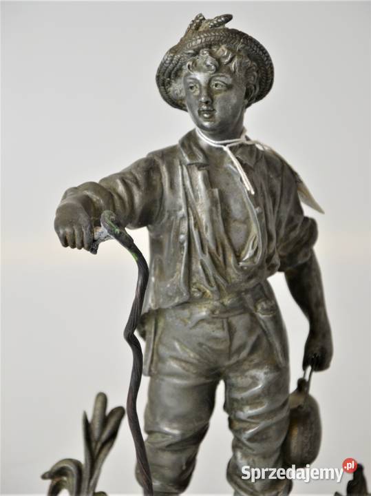 Łowca raków cynkal sygnowany Moreau Francja