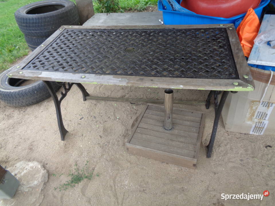 Stół i ławka żeliwodrewno Stoły i stoliki ogrodowe Lubin