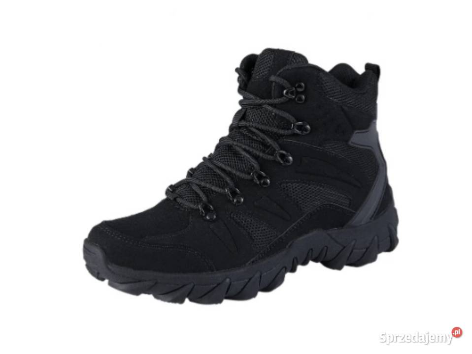 Buty trekkingowe wojskowe wodoodporne czarne Trekkingowe Ostrów Mazowiecka