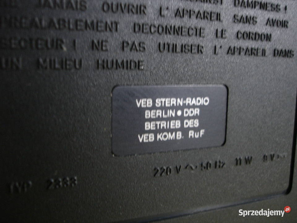 Radiomagnetofon RFT KR2000 Pozostałe