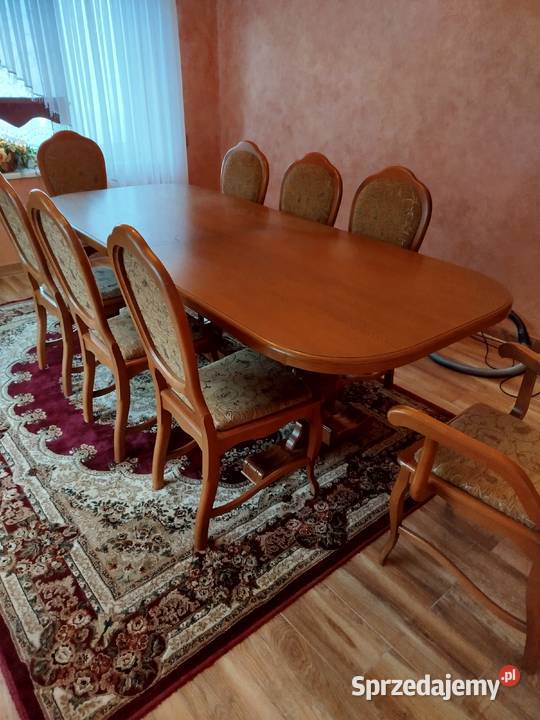Duży stół rozkładany plusk krzesła komplet Rabka-Zdrój