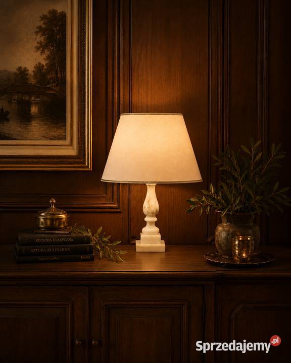 Francuska Lampa Z Marmurową Stopą Lampy stołowe i nocne łódzkie Poddębice