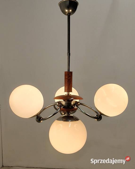 żyrandol sufitowy art Deco vintage lata 50te łódzkie