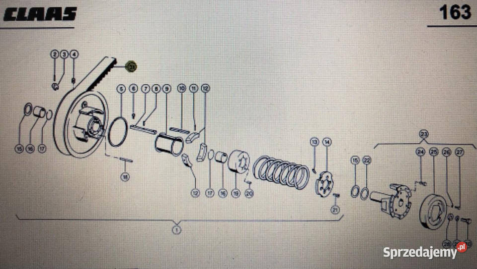 Pasek klinowy Claas Mega 370340 kat 000 609 823 Jastrzębniki sprzedam