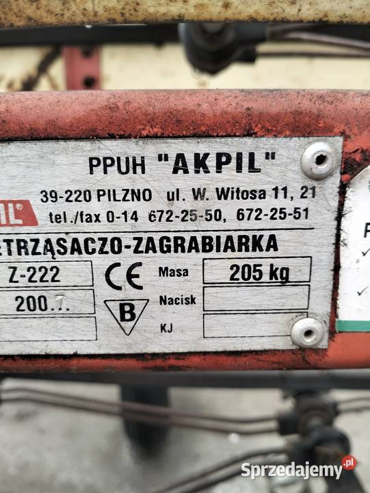 Sprzedam zgrabiarkę akpil nieuszkodzony Lechów